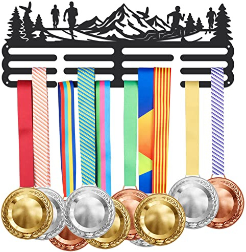 SUPERDANT Medaillenhalter Marathon Laufen Wandaufhänger für Sportler Kinder | Wandmontiert,Medaillen Aufbewahrung,Medaillenregal,Medaillen Aufhängedekor,Ideal Als Sportler Geschenk