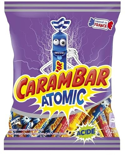 CARAMBAR - Carambar Atomic : le bonbon qui explose en bouche - 220g - Lot De 4 - Vendu Par Lot