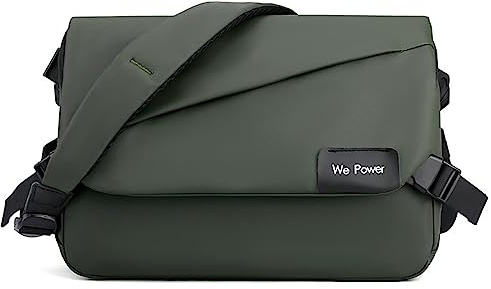 FANDARE Ultraleggero Borsa a tracolla Uomo Retrò Borsa a Spalla Borse a spalla Nylon Borsello Lavoro Borse Messenger Borse per Ufficio Università Insegnanti Scuola Business Borselli tracollaVerde