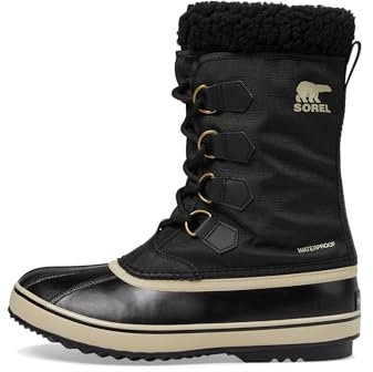 Sorel 1964 Pac Nylon WP, Stivali da Neve Impermeabili, Uomo, Black/Ancient Fossil 2024/2025, 42 EU