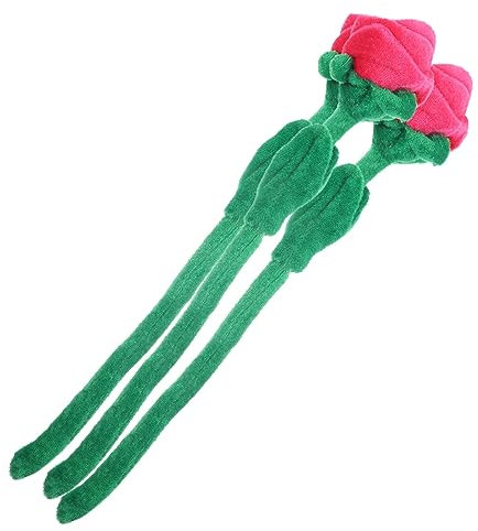 Zerodeko 3 Rosas De Peluche Flexibles Ramo De Rosas Juguete Decoración Flexible