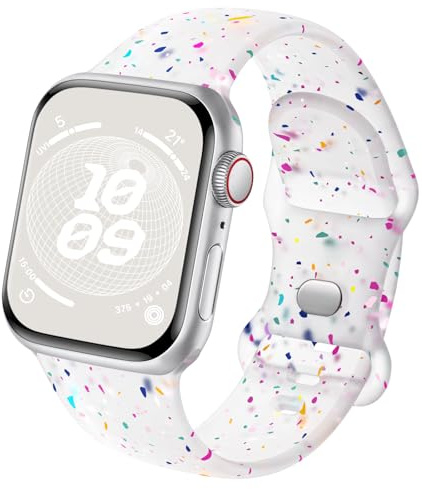 Joehwerr Sport Strap Compatible with Apple Watch Straps 40mm 41mm 38mm 42mm 44mm 45mm 46mm 49mm for Women Men, Recycled Plastic Soft Silicone Band for iWatch SE3 Series 11 10 9 8 7 6 5 4 3 2 1