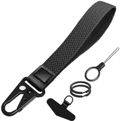 BuitBoll Stretchy Wristlet Keychain, Wrist Lanyard Strap Key Chain Holder to Hold Keys Wallet Phone ID Badge for Men Women