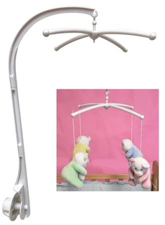 Baby Mobile Halterung Babybett Klingelhalterung,Mobile Halterung Wickeltisch,Kinderbett Mobile Holder Arm,Drehbar Mobile Halter Gestell Stange für Aufhängung Spieluhr Windspiele Bettglocke