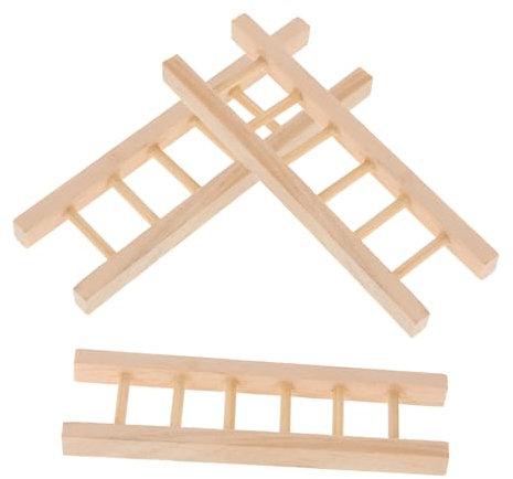 OFFSCH 3stücke Mini Holzleiter Dekorative Miniaturleiter Für Puppenhaus Hochwertige Holzleitern Für Kreative Landschaftsgestaltung Für -projekte Und Mini-szenen