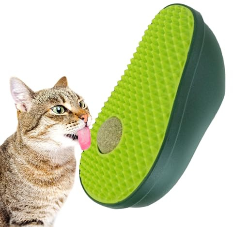 Katzeneckenpfleger für die Wand, Mehrzweck-Wand-Katzenminze-Spielzeug, platzsparende Katzenbürste, niedliches Zahnspielzeug zum Entfernen von losen Haaren, Entspannen