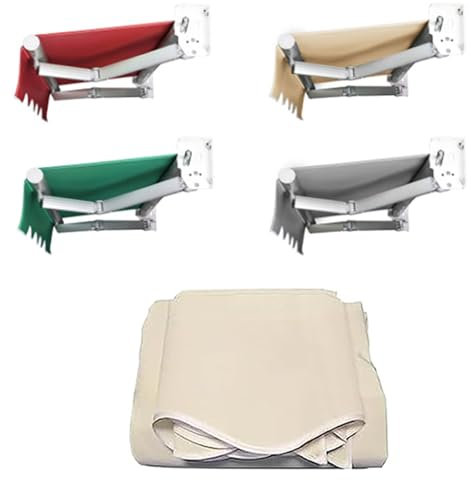 Toldo manual extensible para terraza (2,5 x 2 m), color gris (beige)