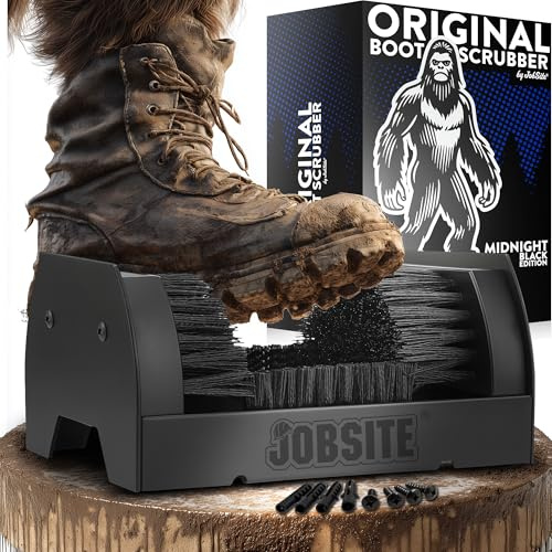 Midnight Black Boot Scrubber - Die Original Schuhschaberbürste - Montage Schuhreiniger - Sasquatch Strong