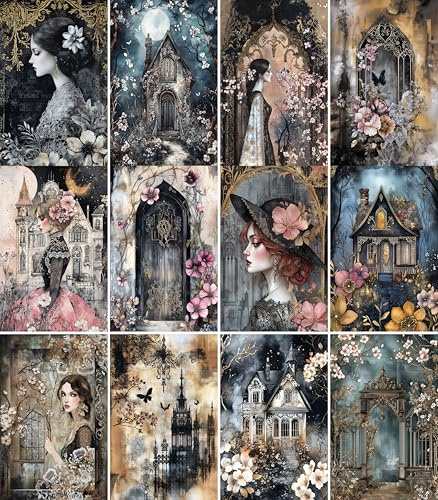 Viktorianisches Gothic-Reispapier, 20 x 26,5 cm (6 Blatt) – 6 x Decoupage-Papier für Collage, gemischte Medien, Kartenherstellung und Basteln, Decoupage von CRAFT KREATIVELY