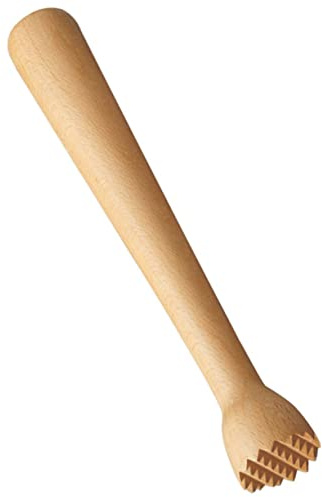 TOPPERFUN Pilon à Cocktail en Hêtre Robuste, Bâton à Glace Pilée Compact, Tige D’Agitation Naturelle pour Bar et Maison, Accessoires pour Mojito et Thé Lait, Outil Professionnel