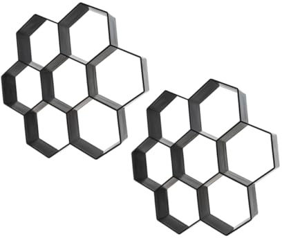 VICASKY Moule à Pavés en Béton Hexagonal pour Allées de Jardin, Lot de 2, Plastique Solide 30x30 Cm, Outil Polyvalent pour Terrasse et Aménagement Paysager Extérieur