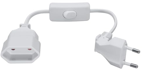 Strhowill abgewinkeltem Stecker EU 2-poliges Netzkabel mit Schalter
