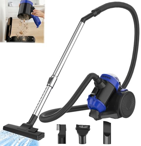 1200W Zyklon Staubsauger Beutellos, Bodenstaubsauger mit Zyklontechnologie für Hartboden und Teppich, Staubsaugerzylinder mit Zubehör, Niedriger Stromverbrauch 1,5L, HEPA Filter, 10m Arbeitsradius
