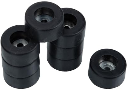 LIFKICH Set 8 Cuscinetti Isolanti in Gomma Nera 38x20mm per Piedini Altoparlanti, Pad Conici Antiurto per Supporto Amplificatore e Base Diffusori, Accessori Audio per Audio Domestico