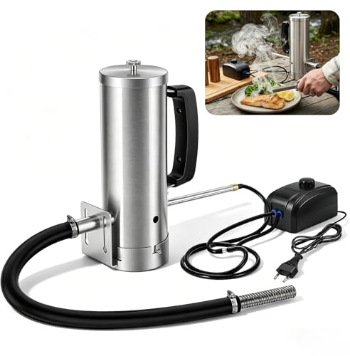 Générateur de fumée froide portable en acier inoxydable 304 - Fumoir électrique pour fumer la viande, le poisson et le fromage pour votre fumoir ou barbecue