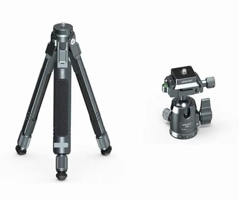 Genérico Trípode telescópico de Fibra de Carbono for cámara, trípode de Escritorio con Cabezal esférico 1/4, Compatible con dji Ronin RS4 Mini Gimbal DSLR, cámara de vídeo VLOG(B)