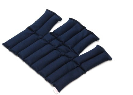 SISSEL® Linum Anatomic | Wärmekissen mit Leinsamenfüllung | Feuchte Wärme & Entspannung | Baumwolle | Ideal bei Muskelverspannung & Magen-Darm-Beschwerden | Farben: Blau/Blossom | Maße: 38 x 36cm