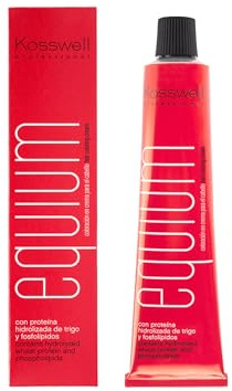 KOSSWELL PROFESSIONAL - Tinte Pelo Equium 9.1 Rubio Muy Claro Ceniza, 60ml, Coloración Permanente en Crema, con Proteína de Trigo Hidrolizada, Cobertura Total, Brillo y Color Intenso