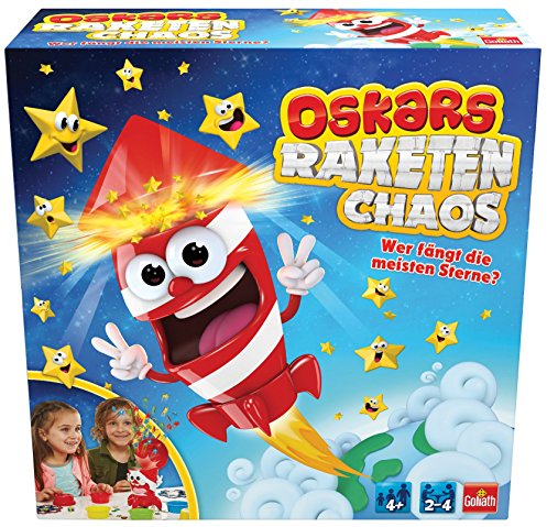 Goliath 31201 - Oskars Raketen Chaos, Kinder Gesellschaftsspiel, raketenmäßiger Spielspaß mit Sternenregen, für die ganze Familie, ab 3 Jahren