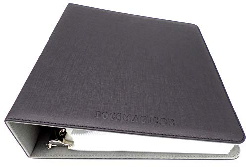 docsmagic.de 3-Ring Premium Album Black + 100 9-Pocket Premium Pages - Schwarz - PKM - YGO - MTG