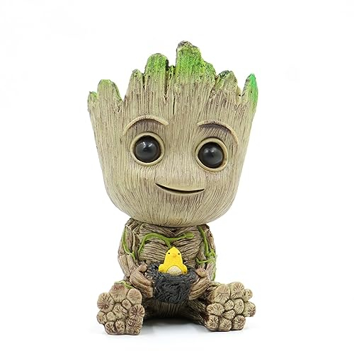 thematys Baby Groot Blumentopf, 15 x 8,5 x 8,5 cm, ideal für Deko & Stifte, ikonisches Design, Fans