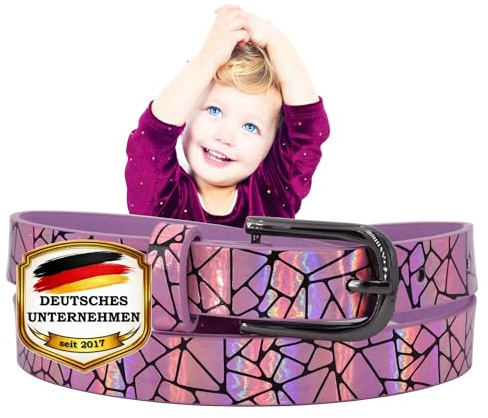 EANAGO Gürtel für Kinder - glitzernder Kindergürtel - Glitzergürtel - moderner Gürtel für Mädchen (rosa_2)