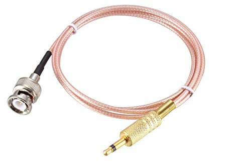 sourcing map BNC Male to 3.5mm 1/8inch Mono TS Male Coaxial Power Audio Cable 1.22M/4Ft