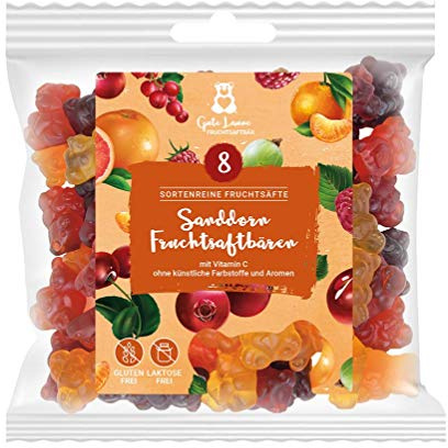 naschlabor x Buen humor zumo de fruta | espino amarillo | 20% zumos de frutas varietales con espino amarillo real | sin colorantes artificiales ni potenciadores del sabor | Sin gluten ni lactosa