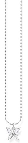 THOMAS SABO Damen Kette Schmetterling weiße Steine 925 Sterlingsilber KE2101-051-14-L45V