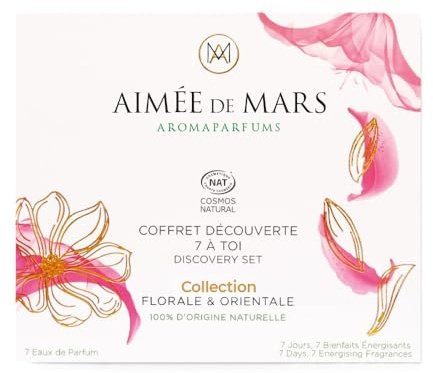 Aimee de Mars – 7 A TOI – Entdeckungsbox, Blumen- und orientalische Kollektion: 100% natürlich, 7 x 1,5 ml, zertifiziert Kosmos Natur