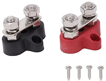 Heavy Duty Busbar Terminal Block for Battery Junction Box 12V 24V DC Power Distribution Block Solar Wind Energy Storage System Wiring Solution