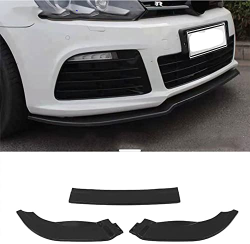 PYEBE Auto Frontspoiler Spoilerlippe Tuning Lippe für V-W Golf 6 MK6 R R20 2008-2013, ABS Frontstoßstange Splitter Lip Spoiler Diffusor Front Flaps Lippen Kinn Schutz Zubehör