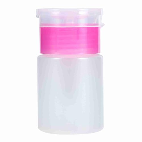 Nageldispenserflaska,nagelkonstutrustning Nagellackborttagare Pumpdispensrar Tom Plastpump Dispenserflaska Nagellackborttagare Vätskebehållare Tom Plastflaska(Vit)