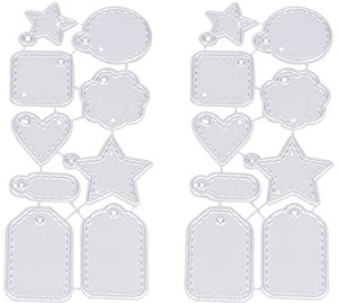 VICASKY 2st Schmuck Machen Schneidwerkzeug Präge-stanzformen Weihnachtsstanzungen Stanzformen Aus Metall Hängende Schneidwerkzeuge Herz Stanzformen Scrapbooking Stirbt Diamant Prägeform