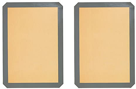 DAZLOR 2 tappetini riutilizzabili per la protezione dell'ambiente in silicone, antiaderente, da forno, 30 x 20 cm