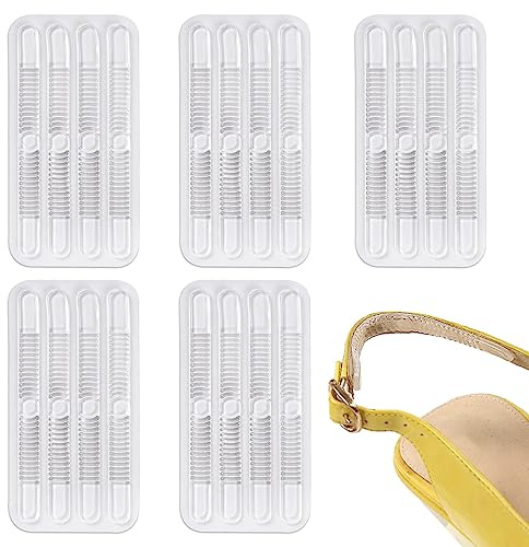 NITAIUN 20 Stück High Heel Pads Gel Einlegesohlen Kissenpolster, Anti-Rutsch Fersenkissen Selbsthaftende Schuhkissen Heel Grips Liner Inserts Schuhkissen Fersenschutz für Damen (20 Stück)