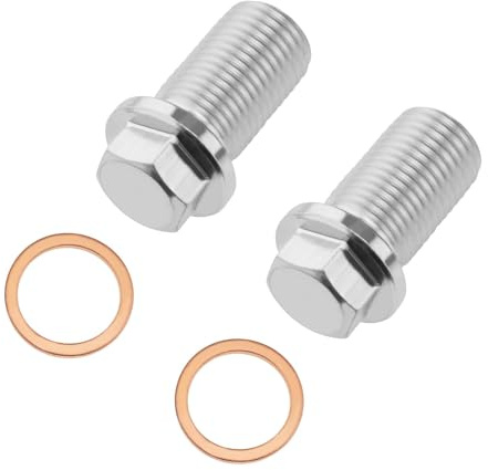 VGOL 2 Stück Auto Ölablassschraube M14 X 1,5mm Kompatibel mit Mercedes-Benz B C E G R S Klasse 05073945AA Motorsumpf Ablassschraube Schraube mit Dichtring Auto Ersatzteile