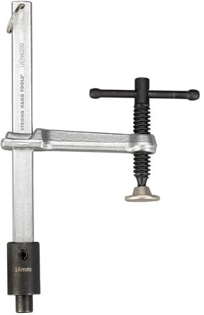 Strong Hand Tools Inserta Clamps, Fits 16mm Holes, 200mm Capacity, 100mm Throat Depth, 181 kg Clamping Pressure, 20mm x 10mm Rail Size, UEN6200
