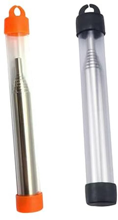 MagiDeal Teleskop-Feuerblasrohre, Feuergebläse, faltbar, einziehbare Rohre, Blasrohre, Blasebalg für Ausrüstung, Wandern, Grillen, Kochen