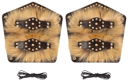 jojnsha Nieten-Handgelenkschoner, Zubehör, PU-Leder, Handgelenkmanschette mit Nieten, verstellbare Armbänder für Motorradfahren