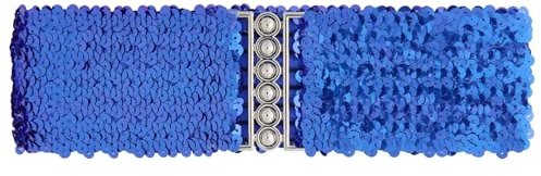 Ro Rox Pailletten-Stretchgürtel – glitzernder elastischer Taillengürtel für Kleider und Outfits