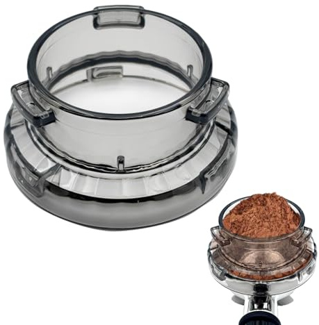 Entonnoir Doseur À Café 54 mm, Anneaux de Poudre de Café, Entonnoir Doseur Plastique, Accessoires de Machines À Expresso pour Breville, Compatible avec Porte-Filtres de 54 mm (Gris)