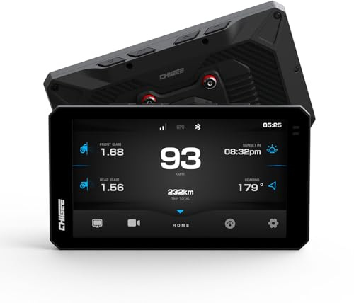 CHIGEE AIO-6 LTE 4G Motorcycle GPS Navigation with 6 inch Display, Motorcycle Carplay Android Auto, Real-time alerts, Electronic Fence,IP9X Waterproof