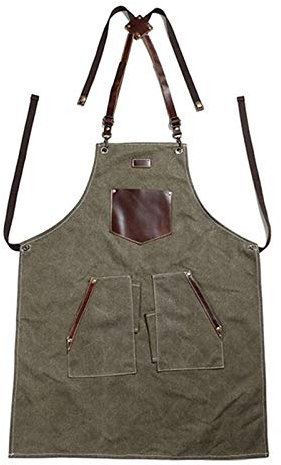 BTYQKZVPM Grembiule da falegname Un regalo per chi lavora il Grembiuli da uomo, Grembiule da lavoro, Grembiule da falegnameria Grembiule da uomo cerato for utensili pesanti con tasche(Green)
