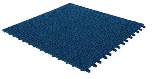 Set da 10 Piastrelle in Plastica Flessibili Drenanti 55,5 x 55,5 cm da Esterno Giardino 3,08 m2 colore: Blu