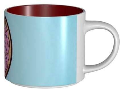 FZGGWYHL Tazza da caffè in ceramica stampata a ciambella di grande capacità