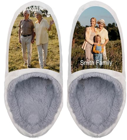 Wanapix | Zapatillas de estar por casa Personalizadas | Personaliza con Foto y Texto | Pantuflas Unisex | Tamaño 42-44 | 100% Personalizada