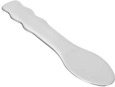 BESTYASH Spatule à Crème Visage En Inox 304 1 Pièce Mini Cuillère à Maquillage Facile à Appliquer Accessoire De Soin Yeux Finition Soignée Pour Échantillonner Des Produits De Beauté