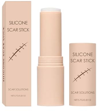 Narbensalbe Silikon, Narbenstift zur Narbenpflege, Narbencreme für Gesicht, Narbenpflaster, Silicone Scar Tape, für C-Sektion, Operationen, Verbrennungen, Akne, Kompakt & Reisetauglich