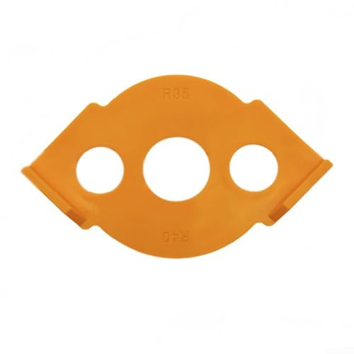 Gabarit de défonceuse à rayon de travail du bois avec huit options de rayon R5 R40 et design à trois trous pour maintenir le contrôle et la précision de routage (R35-R40)